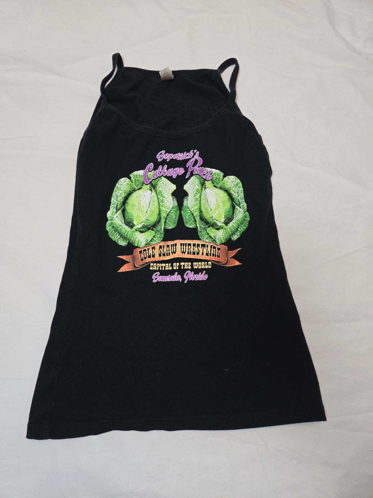 Women’s Small Cabbage Patch Tank Top – Sopranik’s Cabbage Patch Coleslaw Wrestli