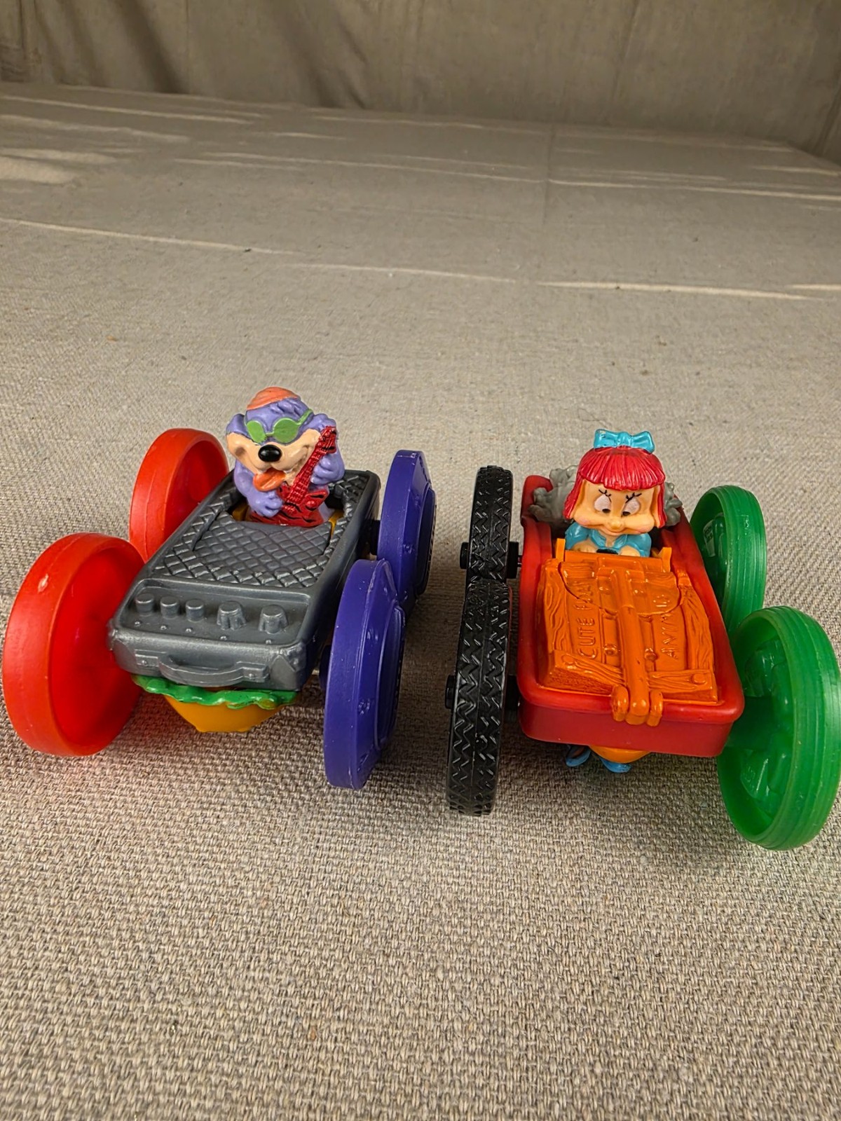 Vintage 1990 McDonald's Happy Meal Tiny Toons Flip Cars Lot of 4