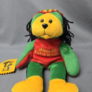 "The Dread" 1999 Jamaica's Rasta 9” Beanie Bear Vintage Collectable Doll Plush.