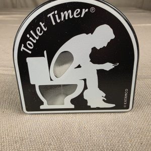 Katamco Toilet Timer Hourglass Sand Timer 5 Min Black White