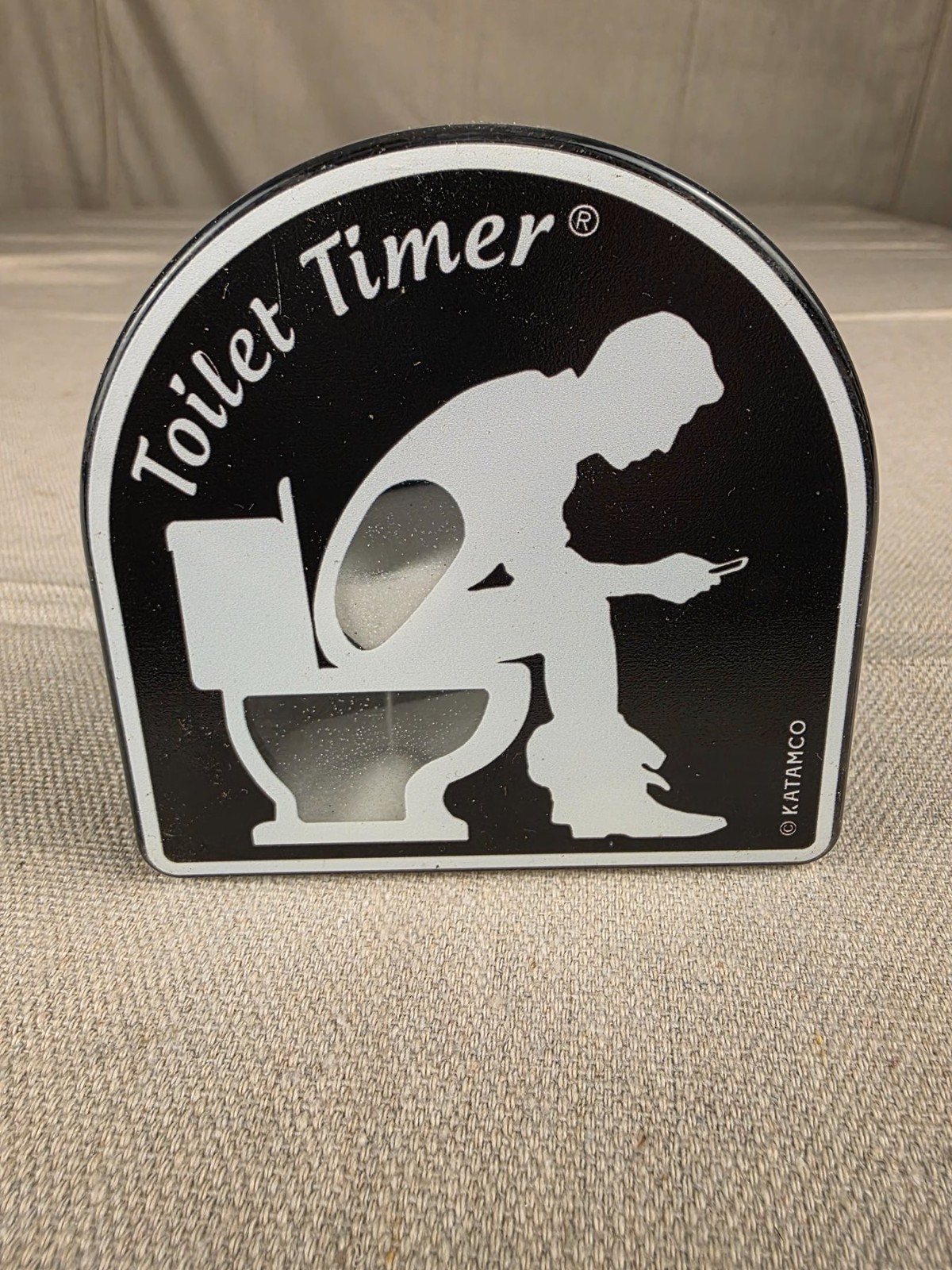 Katamco Toilet Timer Hourglass Sand Timer 5 Min Black White