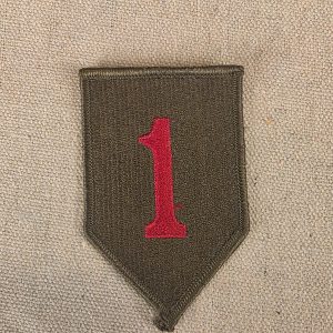 1st Infantry Division Military Patch Embroidered Red Number 1