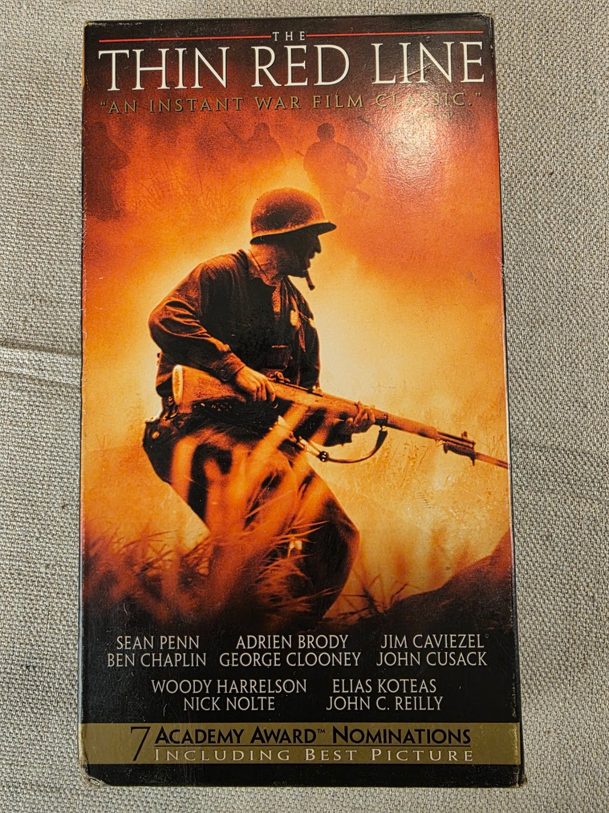 The Thin Red Line VHS 1998 War Movie Sean Penn George Clooney