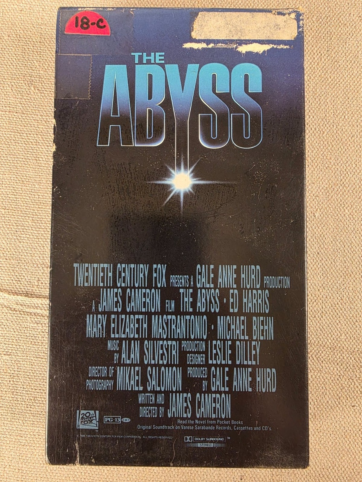 The Abyss VHS Movie 1989 Sci-Fi Thriller James Cameron Ed Harris