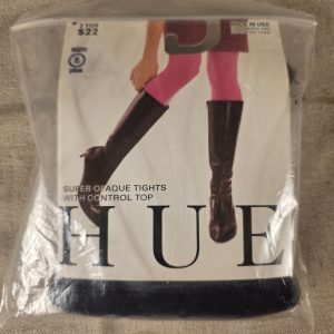 HUE Super Opaque Tights with Control Top Plus Size 5 Black