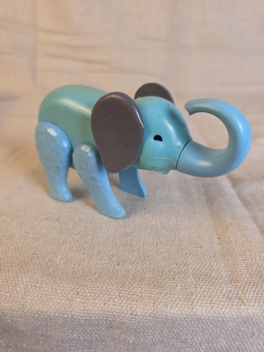 Vintage ~ Fisher Price ~ Little People Blue Elephant ~ Zoo Animal Jungle Circus