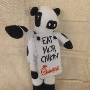 Chick-fil-A MINI 6" COW EAT MORE CHIKIN PROMO PLUSH TOY STUFFED ANIMAL 2002