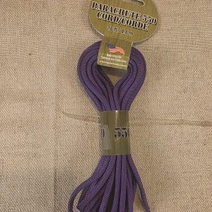 Parachute 550 Cord 4mm x 16ft Purple Made in USA