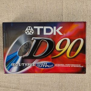 TDK D90 IEC I Type I High Output Blank Audio Cassette Tape NEW