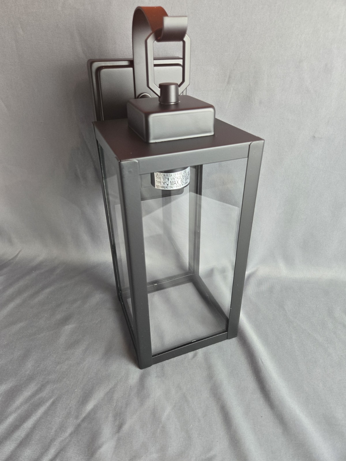 Pia Ricco 1- Light Matte Black Outdoor Wall Lantern Sconce with Clear Glass