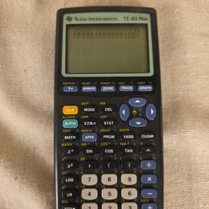 TI 83 Plus Graphing Calculator - FOR PARTS ONLY - Screen has lines in it