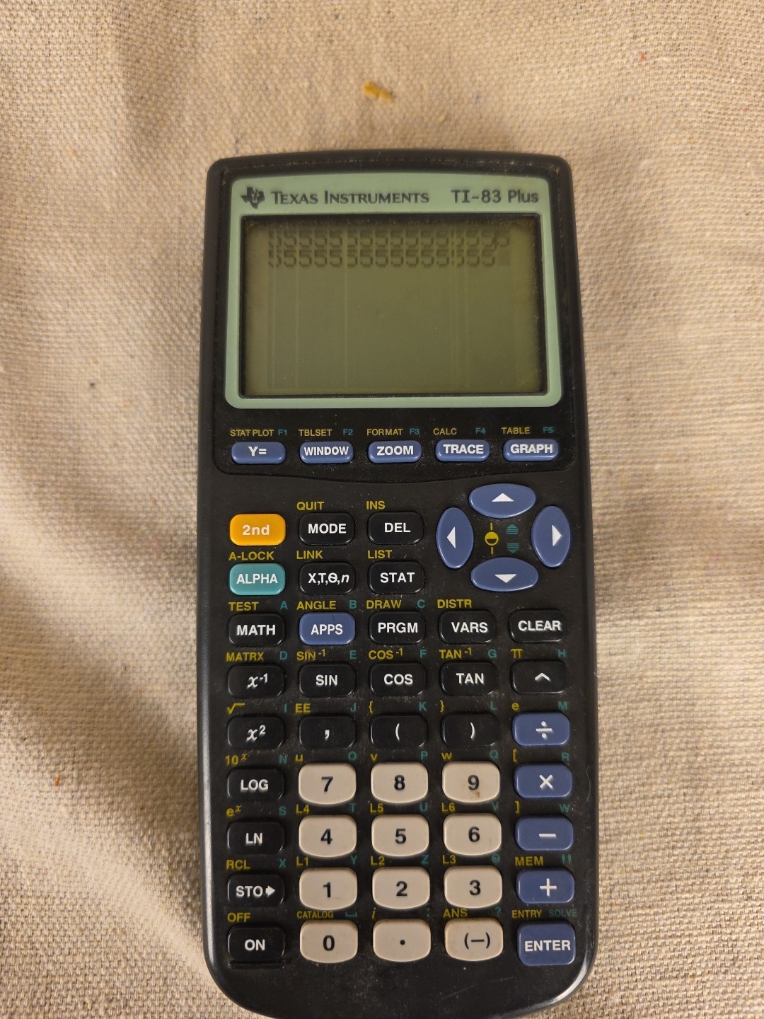 TI 83 Plus Graphing Calculator - FOR PARTS ONLY - Screen has lines in it