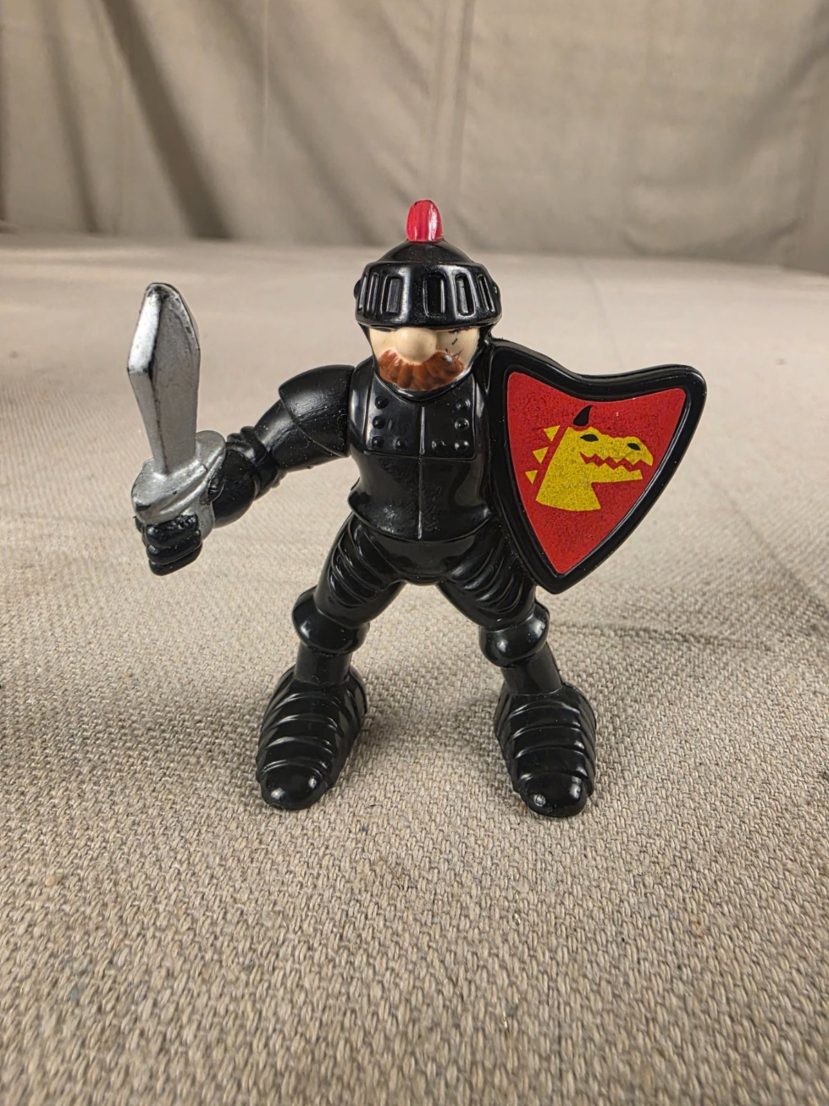 Vintage 1995 Fisher Price Great Adventures Black Knight Figure