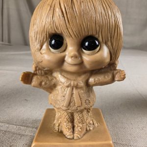 Vintage 1970 W & R Berries I Love You This Much Figurine Big Eyes Girl