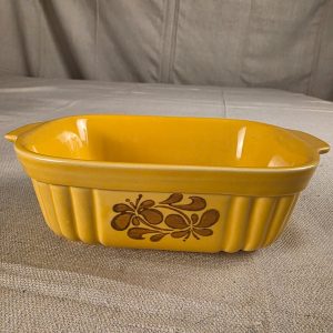 Vintage 1983 Pfaltzgraff FTDA 16 oz Yellow Loaf Pan Baking Dish