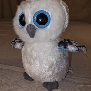 Ty Beanie Boos Spells Owl Plush White with Blue Glitter Eyes