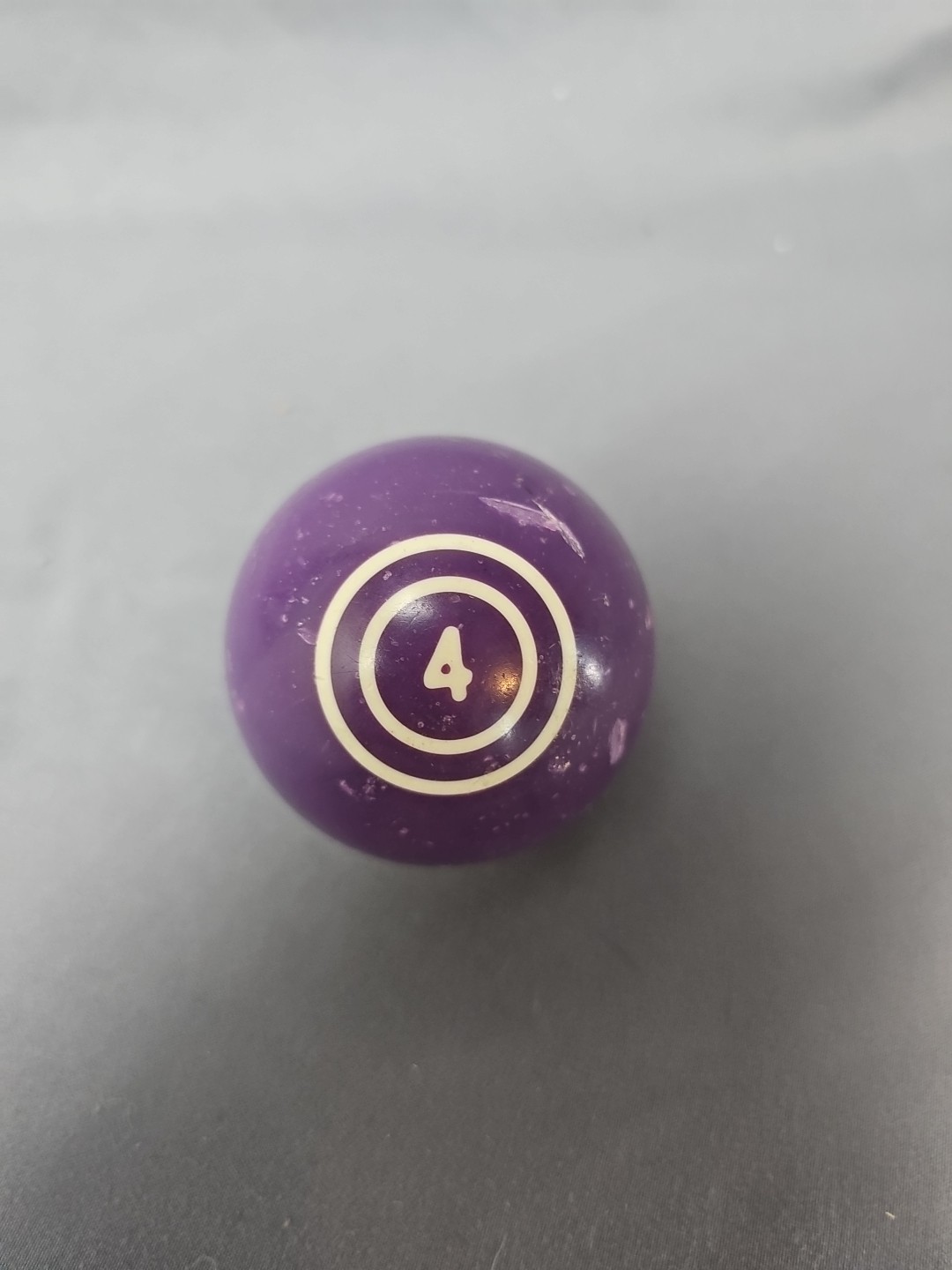 Vintage Pool Billiard Ball #4 Double Rings Circles 2.25 Inch
