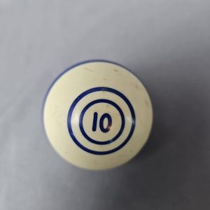 Vintage Pool Billiard Ball #10 Double Rings Circles 2.25 Inch