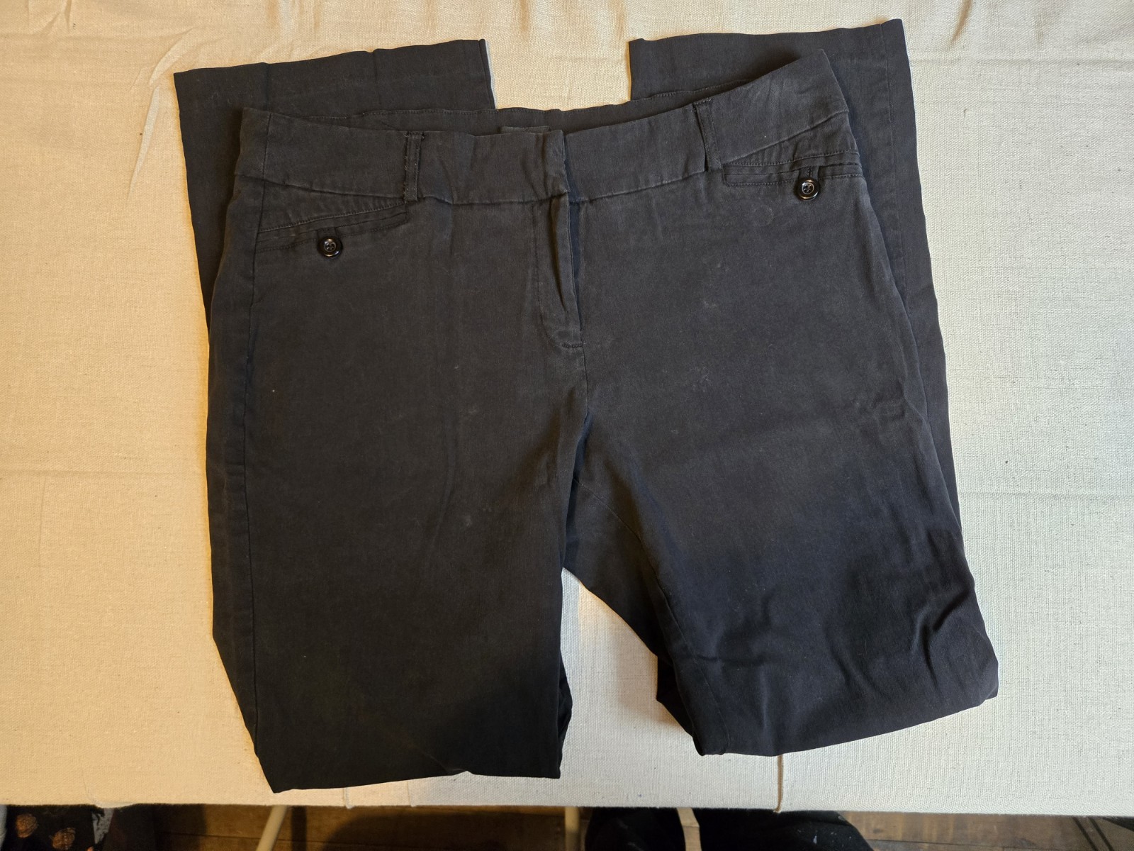 Flirtatious Women’s Size 17 Black Dress Pants Stretch Career Slacks Straight Leg