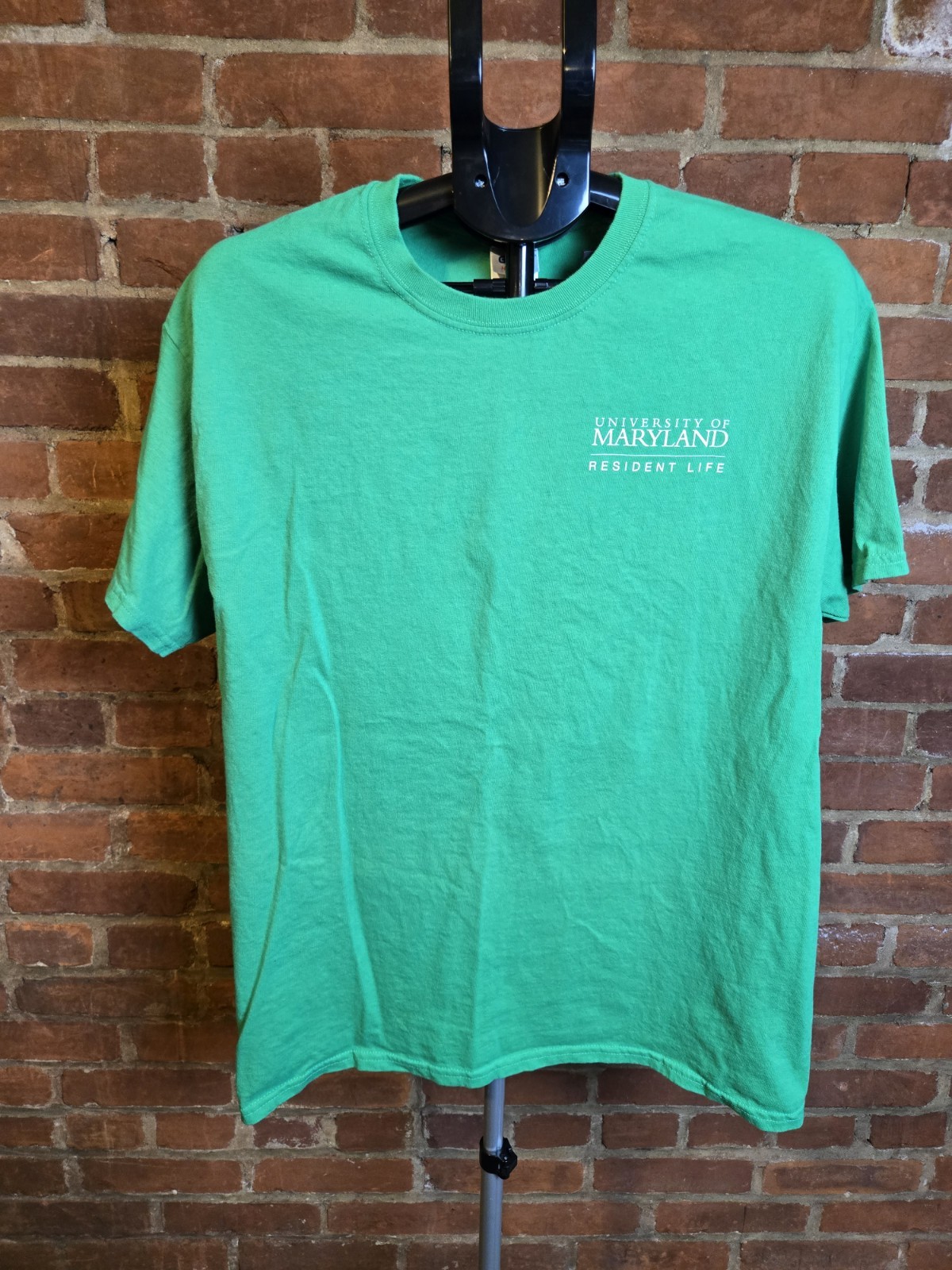 University of Maryland Elkton Terp Resident Life T Shirt Mens Large Green Gildan