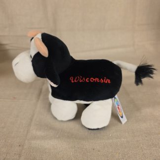 Wisconsin Holstein Cow Black White Dairy State Mary Meyer Plush 7" Toy Lovey