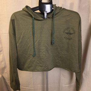 United States Airforce Cropped Hoodie Women Green Size Unknown