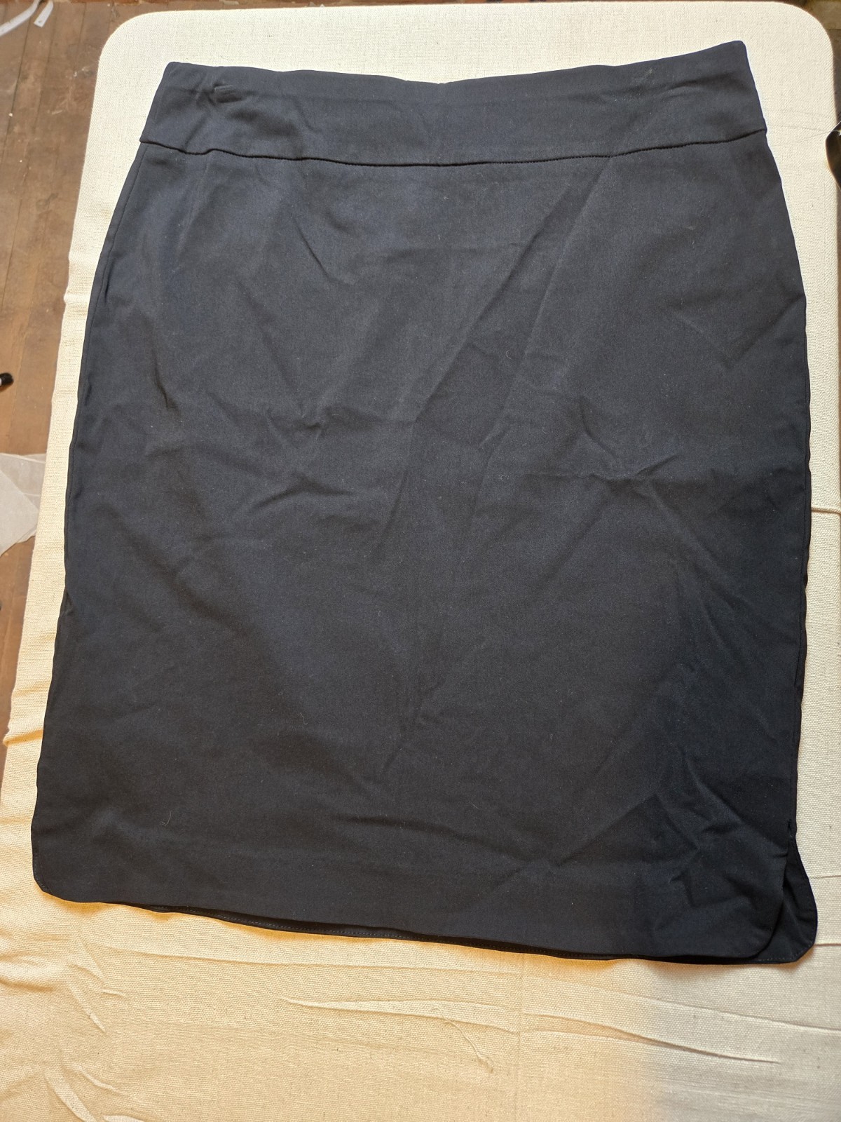 Alfani Womens XL Black Knee Length Pencil Skirt Stretch Career Office Pull On...