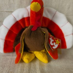 Ty Beanie Baby GOBBLES Original Thanksgiving TURKEY vintage 1996 w/tag autumn