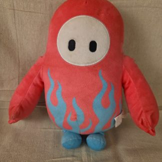 Fall Guys Plush Toy 13-inch Blue Hotrod Flames & Bubblegum Video Game