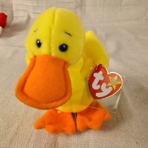 TY Beanie Baby Quackers 1993 Yellow Duck With Ear Tag Error 1994 Plush Toy