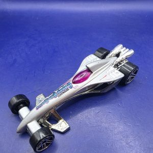 Vintage 2000 Hot Wheels Greased Lightning Silver Diecast Toy Car
