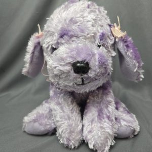 Russ Berrie Mollie Purple Pink Bow Ribbon Puppy 10" Plush Stuffed Toy Dog
