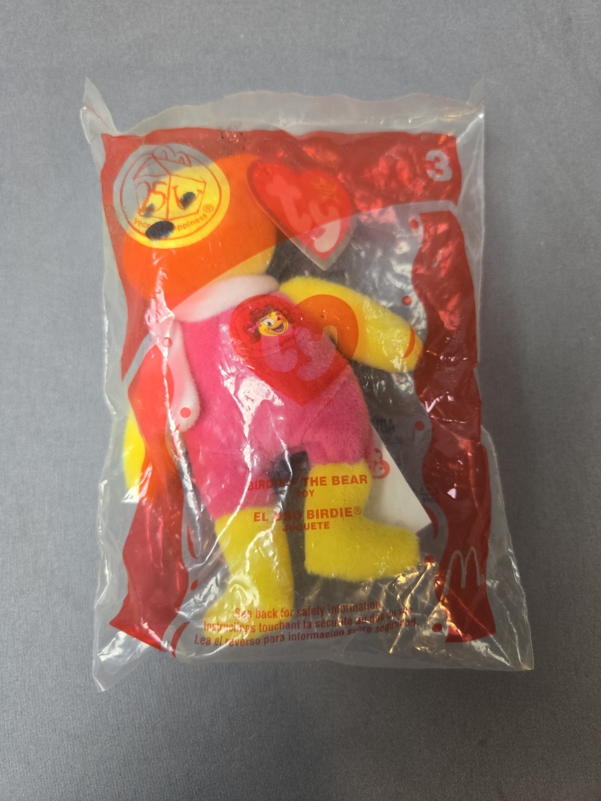 Ty Birdie the Bear McDonald's Mini Beanie Baby Toy