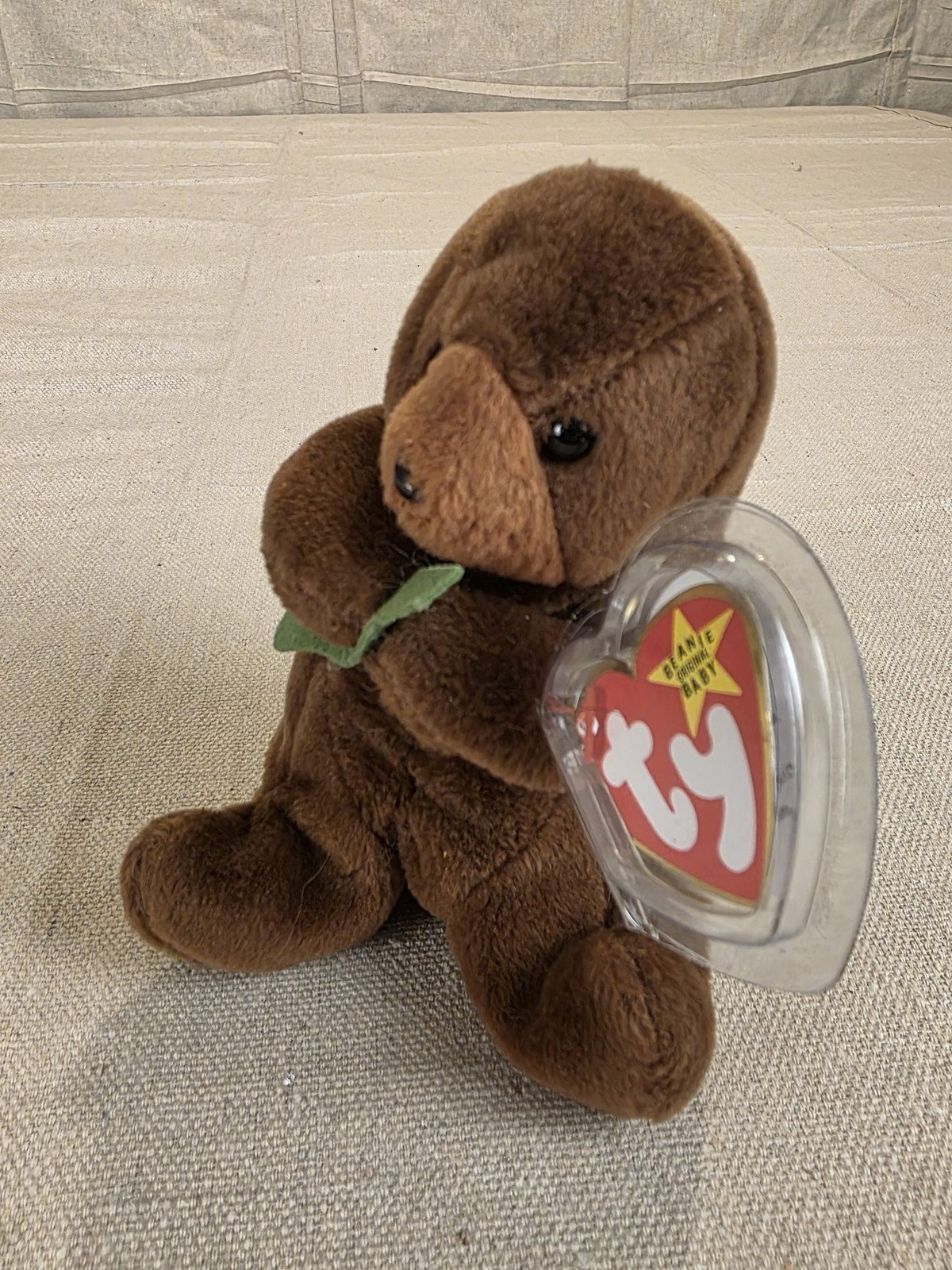 TY Beanie Baby Seaweed Plush Toy Brown Otter