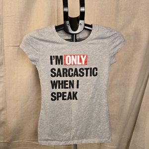 Wound Up Women's Graphic T-Shirt Sarcastic Saying Small Gray