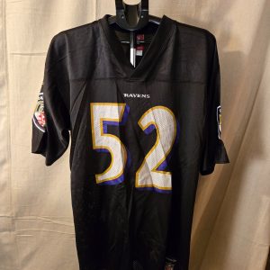 Reebok NFL Baltimore Ravens Ray Lewis #52 Jersey Large Black Vintage
