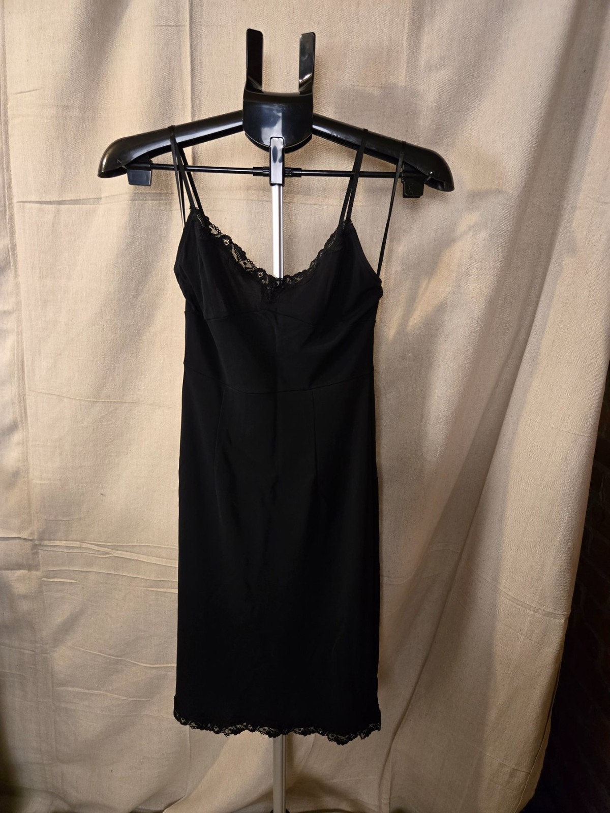 Express Black Lace Trim Slip Dress Women Size 4