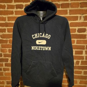 Nike Vintage Y2k Chicago Niketown Hoodie Men’s Medium Blue Pullover Sweatshirt