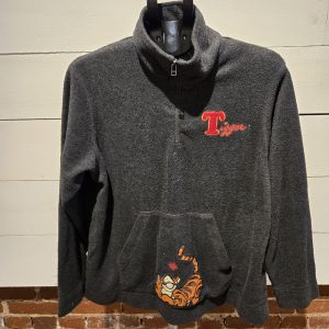Disney Tigger Fleece Pullover – Women’s Large – Half Zip – Gray
