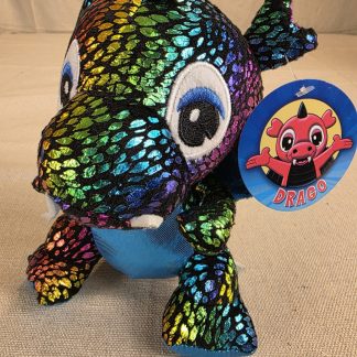 Rainbow Scale Plush Dragon Stuffed Animal Toy with Tag Drago