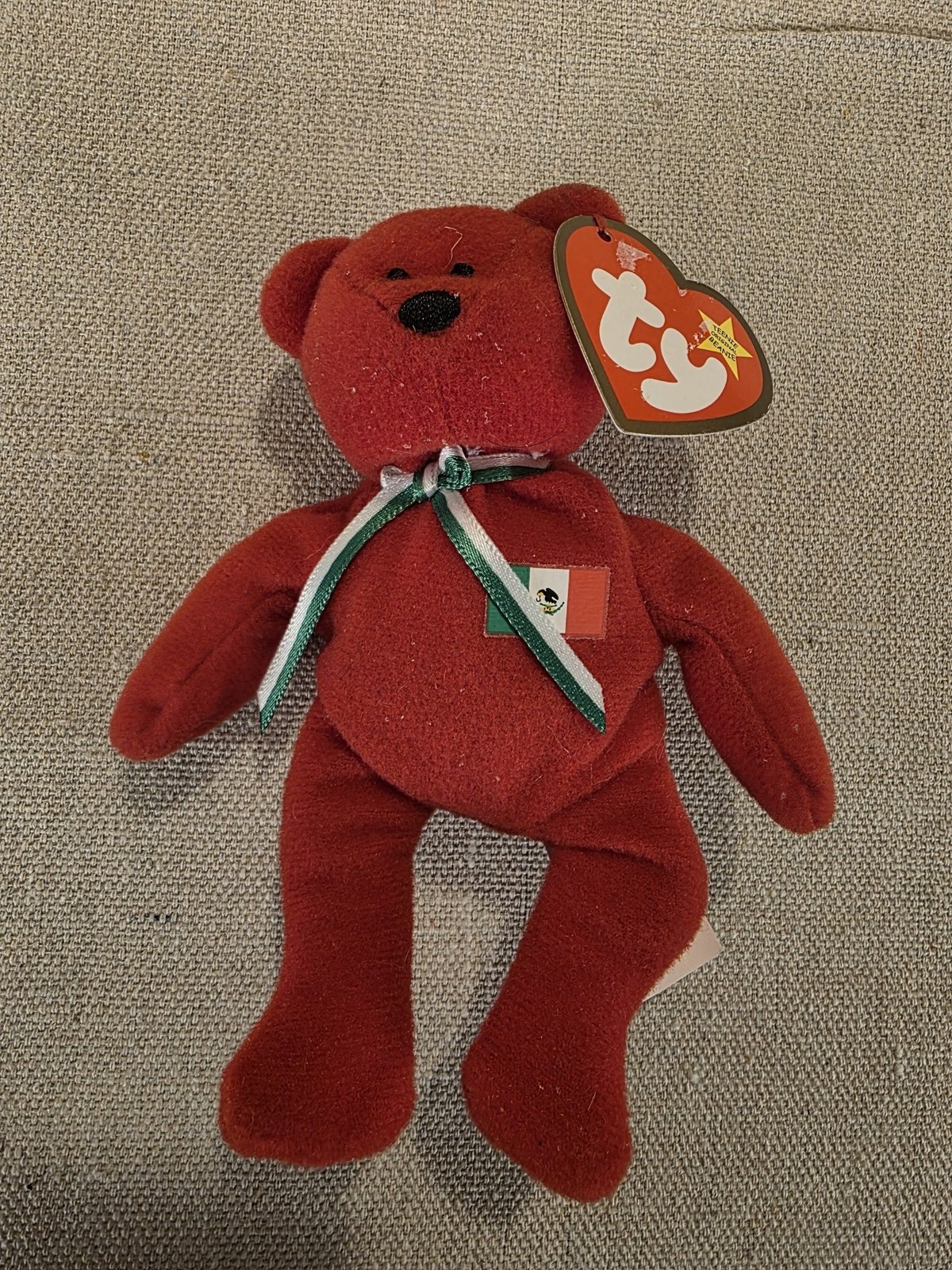 Ty Beanie Baby Osito Mexican Flag Bear 1999 Used