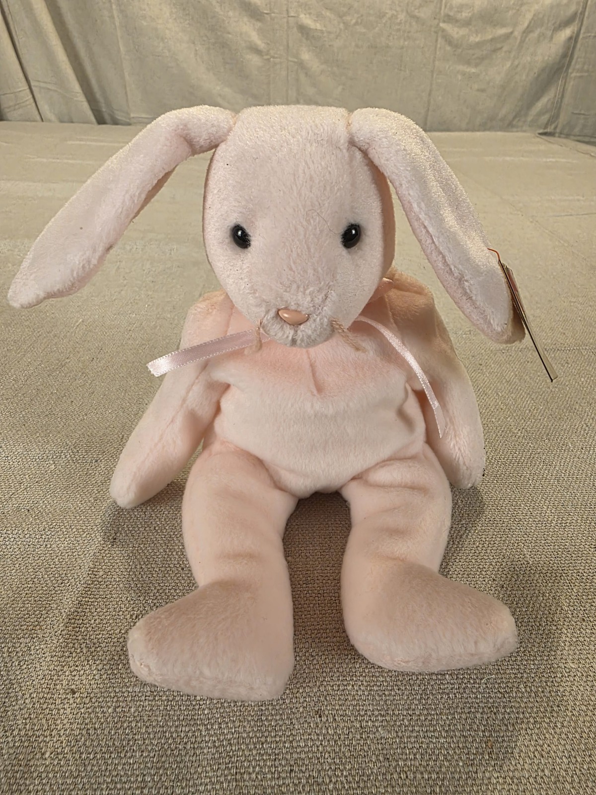 Ty Beanie Babies Hoppity Pink Bunny Plush Toy Vintage 1996