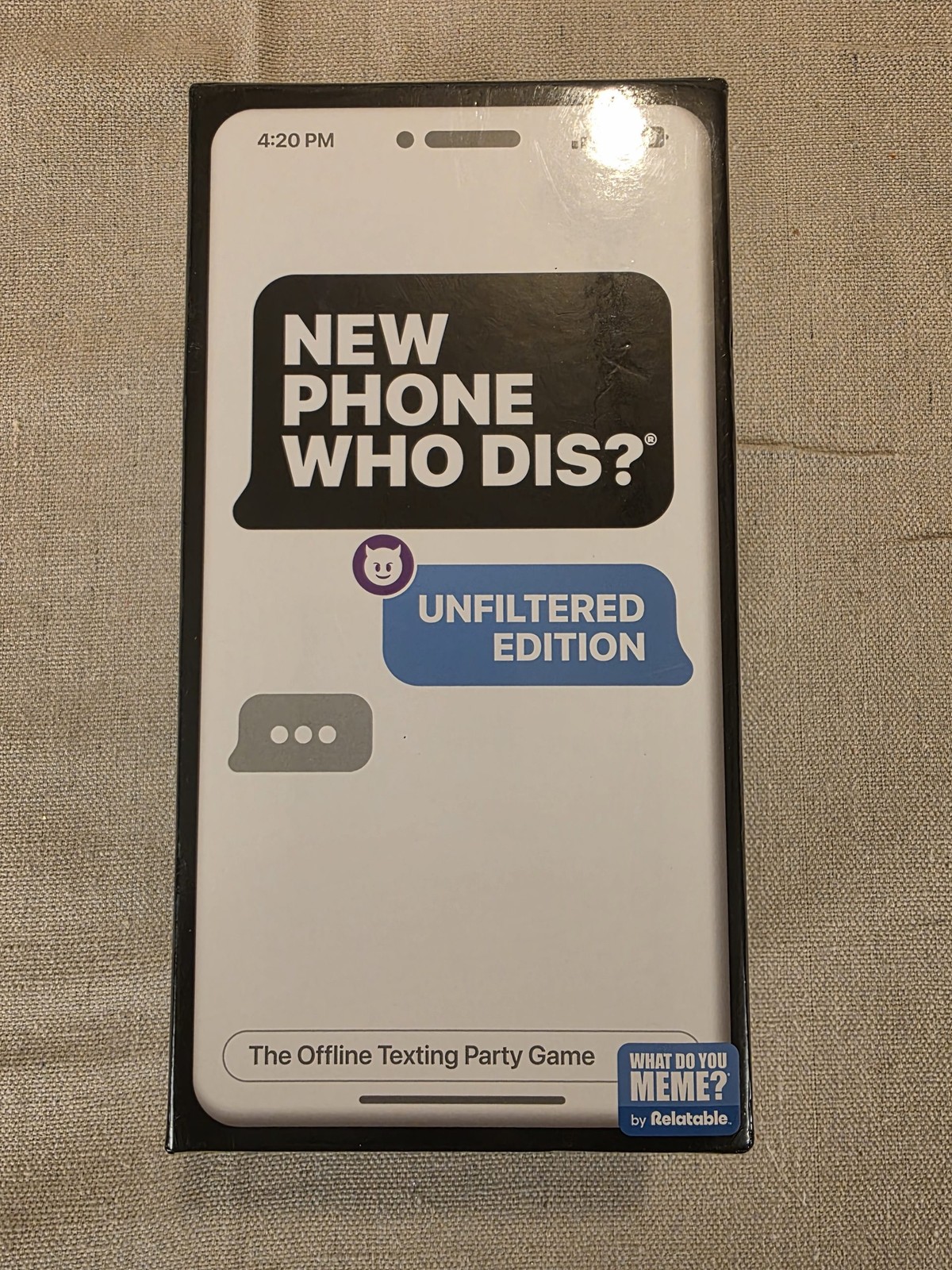 New Phone Who Dis? Unfiltered Edition Party Card Game Used