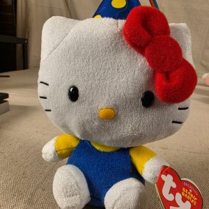 Ty Beanie Babies Hello Kitty Plush Toy Birthday Hat Sanrio 6 Inch