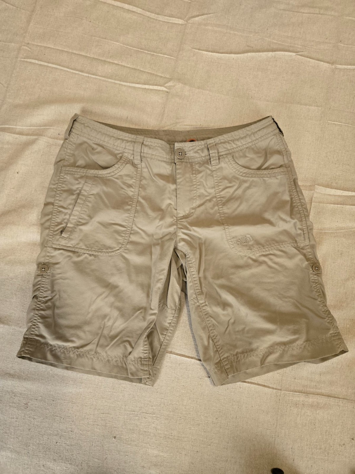The North Face Womens Hiking Shorts Size 6 Beige Nylon Outdoor