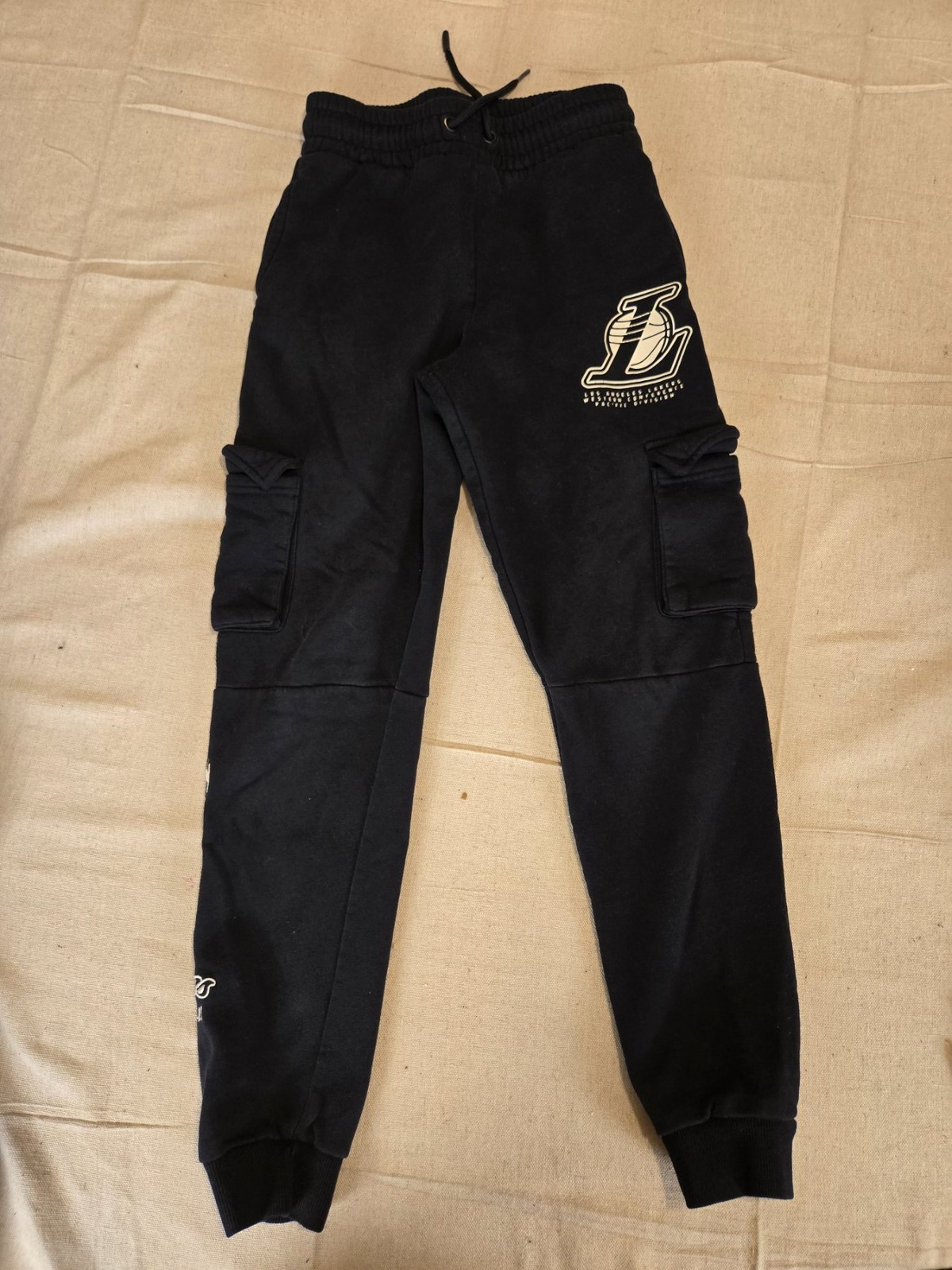 NBA Los Angeles Lakers Cargo Sweatpants Boys Size 11-12 Black