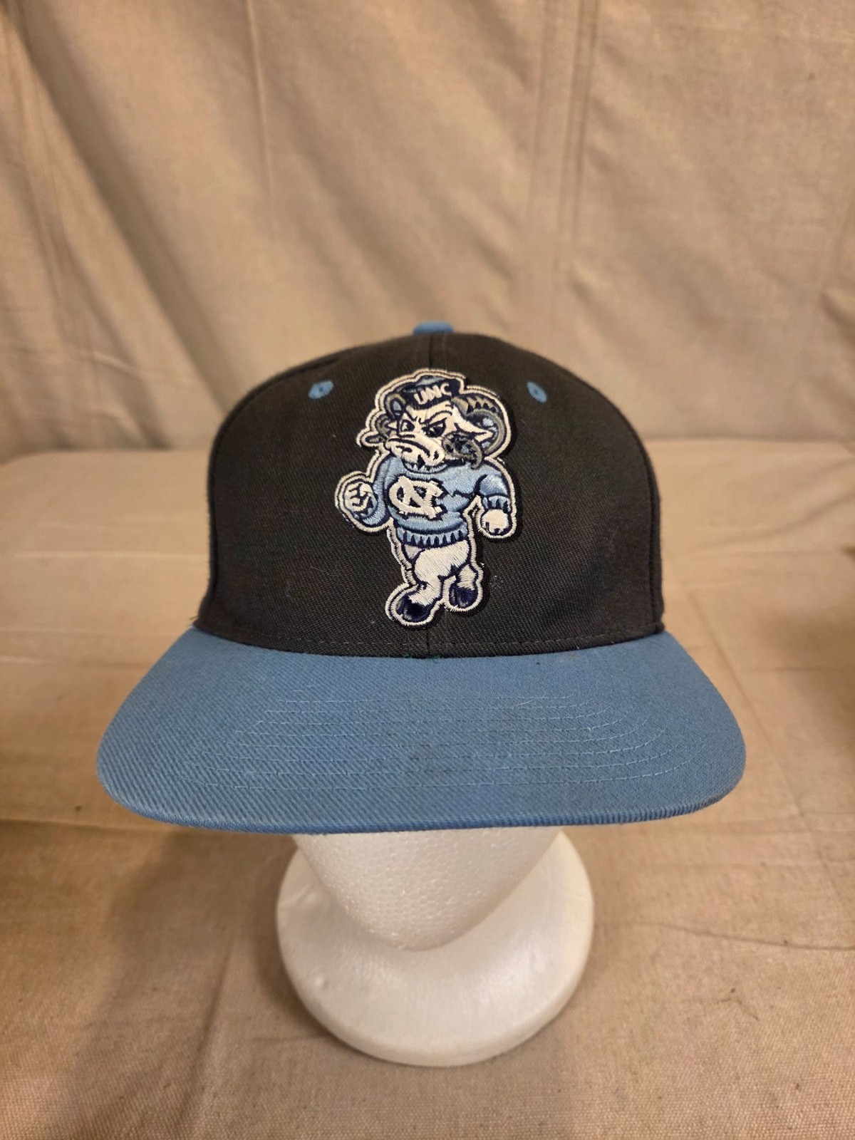 Zephyr UNC North Carolina Tar Heels Snapback Hat Black Blue Vintage