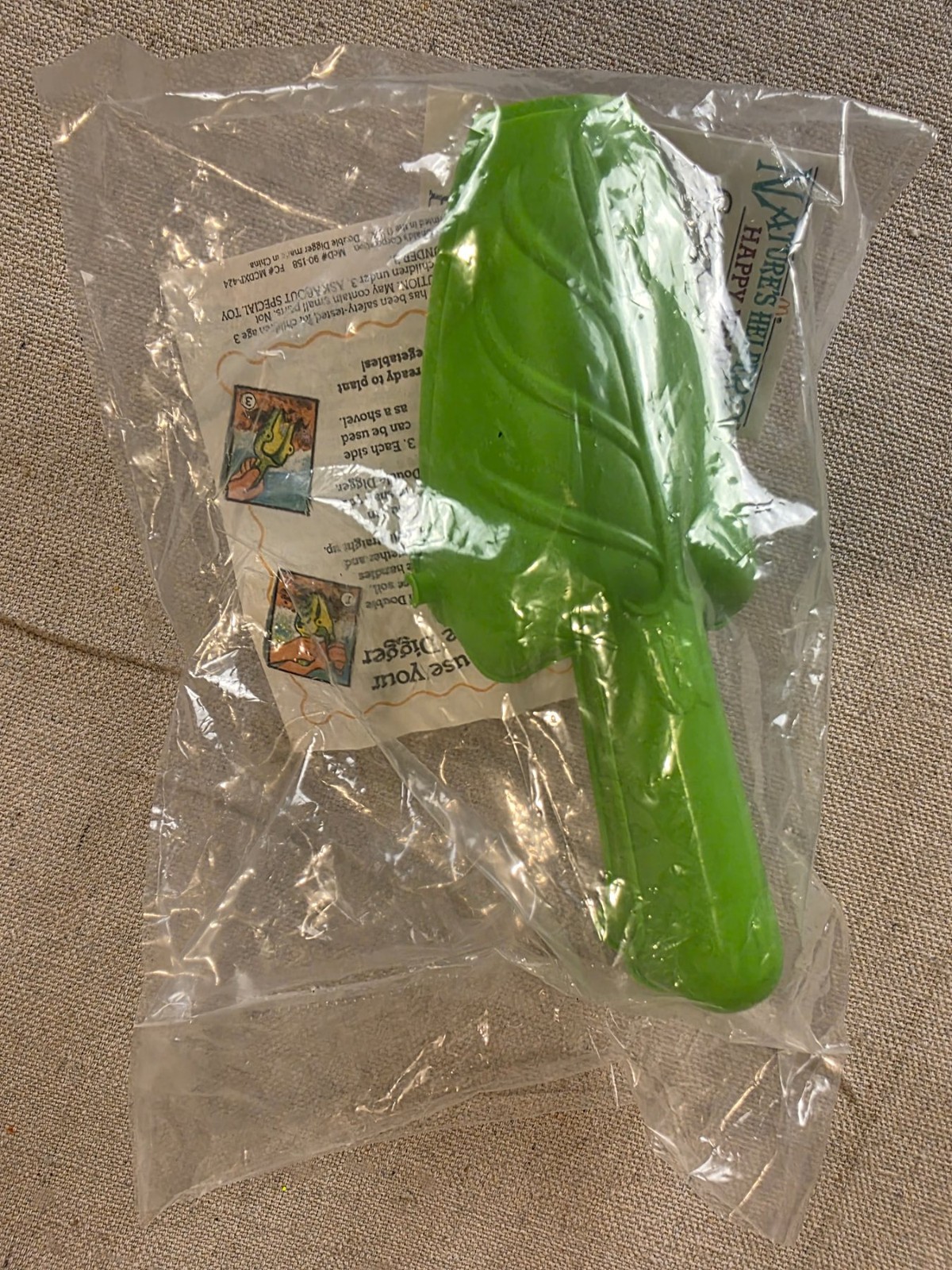1990 Nature's Helpers McDonald's Happy Meal Toy Green Shovel