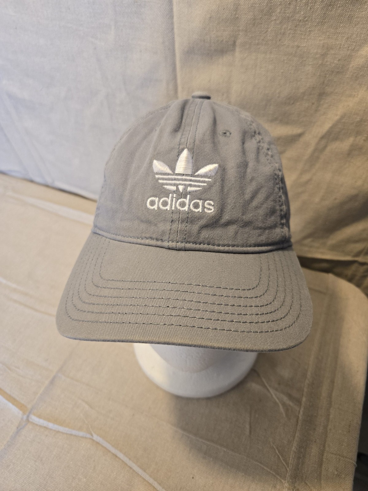 Adidas Baseball Cap Gray Adjustable Strapback Unisex Cotton Hat