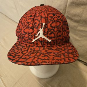 Jordan Youth Snapback Hat Red Black Animal Print Adjustable
